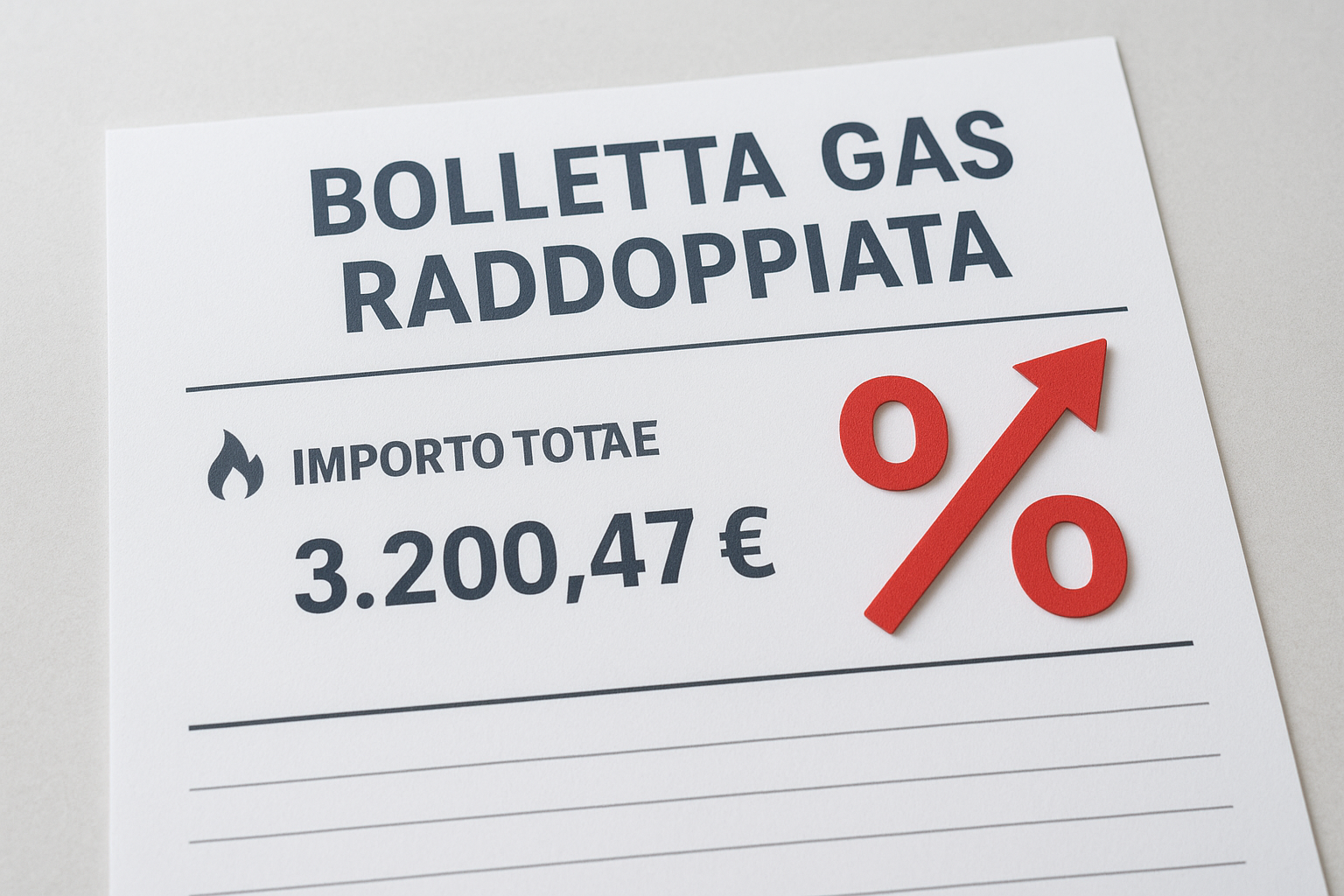 bolletta gas raddoppiata importo anomalo
