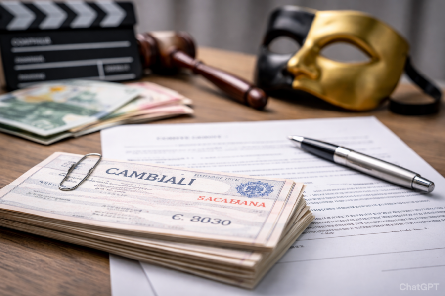 Documenti di un corso finanziato e cambiali ancora richieste