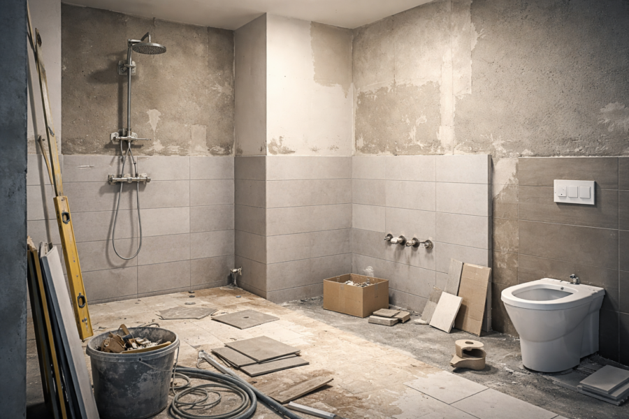 ristrutturazione bagno lavori non completati